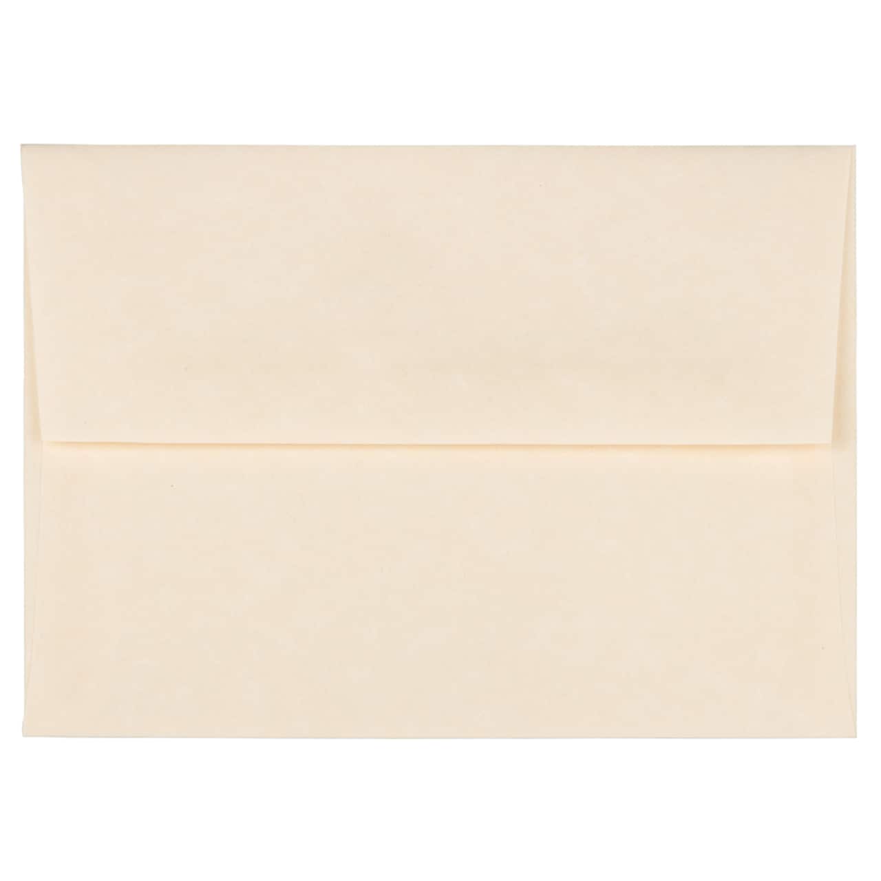 JAM Paper 4.375" x 5.75" Recycled Parchment Invitation Envelopes, 50ct.